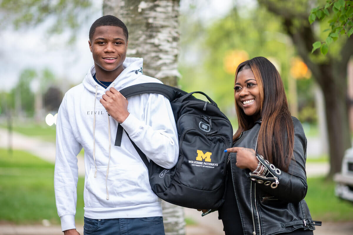 Wolverine Pathways student and parent